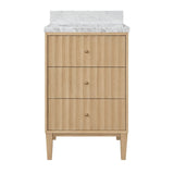 Worlds Away Odin Cerused Oak 24" Small Bath Vanity at Fig Linens and Home - Front of Vanity View