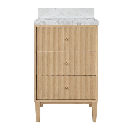 Worlds Away Odin Cerused Oak 24" Small Bath Vanity at Fig Linens and Home - Front of Vanity View