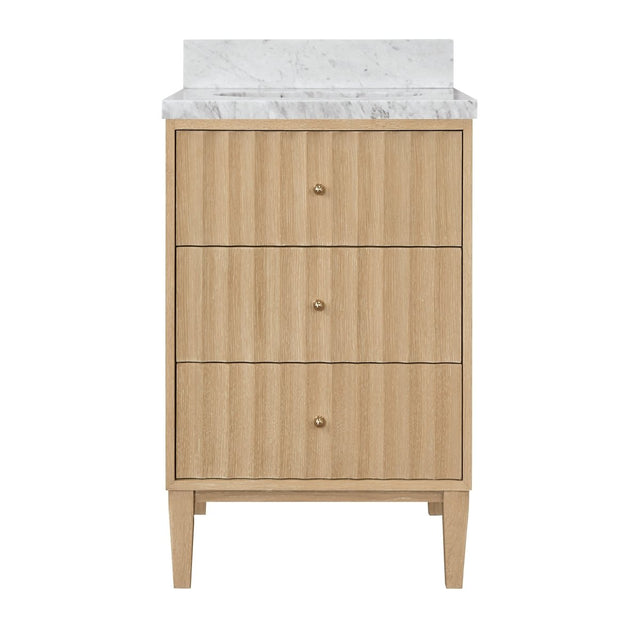 Worlds Away Odin Cerused Oak 24" Small Bath Vanity at Fig Linens and Home - Front of Vanity View