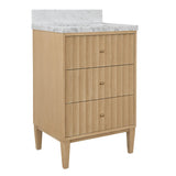Worlds Away Odin Cerused Oak 24" Small Bath Vanity at Fig Linens and Home - Angle of Vanity View