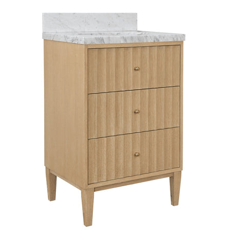 Worlds Away Odin Cerused Oak 24" Small Bath Vanity at Fig Linens and Home - Angle of Vanity View