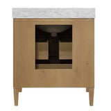 Odin Cerused Oak Bath Vanity by Worlds Away 34.25"H x 30.5"W x 21.625"D Cerused Oak at FIG LINENS AND HOME 3