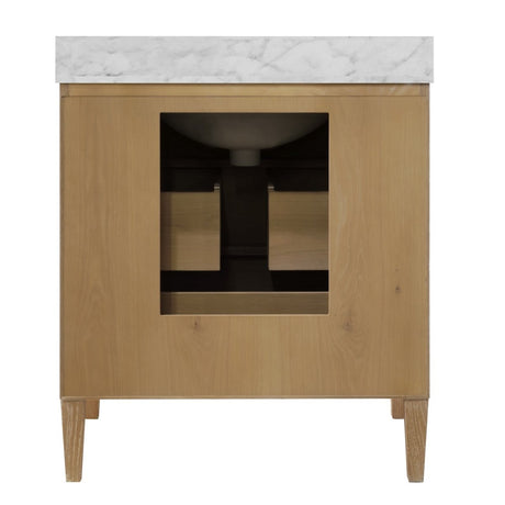 Odin Cerused Oak Bath Vanity by Worlds Away 34.25"H x 30.5"W x 21.625"D Cerused Oak at FIG LINENS AND HOME 3