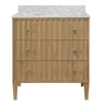 Odin Cerused Oak Bath Vanity by Worlds Away 34.25"H x 30.5"W x 21.625"D Cerused Oak at FIG LINENS AND HOME 2