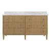 Odin Cerused Oak Double Sink Bath Vanity - Two Sink Bathroom Vanity Front View