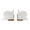 Odum Marble Bookends by Worlds Away at Fig Linens and Home | White Marble and Brass-Finish 1