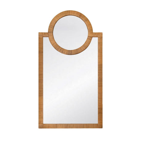 Orlando Rattan Wall Mirror by Worlds Away at Fig Linens and Home 1