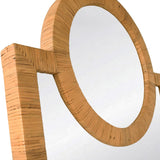 Orlando Rattan Wall Mirror by Worlds Away at Fig Linens and Home 3