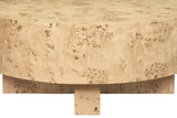 Oslo Burlwood Coffee Table by Worlds Away | Round Thick Top Coffee Table at Fig Linens and Home 3