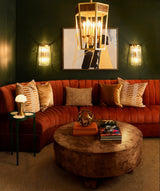 Oslo Dark Burlwood Coffee Table by Worlds Away | Round Coffee Table at Fig Linens and Home 2