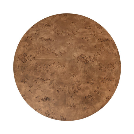 Oslo Dark Burlwood Coffee Table by Worlds Away | Round Coffee Table at Fig Linens and Home 3