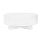 Worlds Away Oslo White Coffee Table at Fig Linens and Home - White Round Coffee Table 2