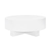 Worlds Away Oslo White Coffee Table at Fig Linens and Home - White Round Coffee Table 2