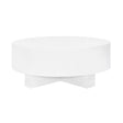 Worlds Away Oslo White Coffee Table at Fig Linens and Home - White Round Coffee Table 2