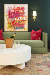 Worlds Away Oslo White Coffee Table at Fig Linens and Home - White Round Coffee Table 4