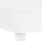 Worlds Away Oslo White Coffee Table at Fig Linens and Home - White Round Coffee Table 5