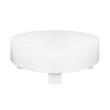 Worlds Away Oslo White Coffee Table at Fig Linens and Home - White Round Coffee Table 3