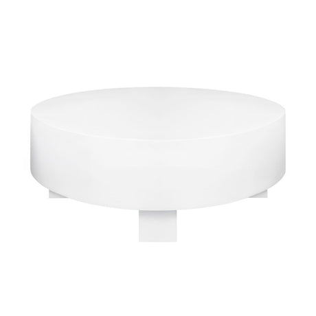 Worlds Away Oslo White Coffee Table at Fig Linens and Home - White Round Coffee Table 3