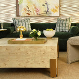 Palmy Candle Holder | Worlds Away Gold Leaf Taper Candle Holder at Fig Linens and Home - Lifestyle 1
