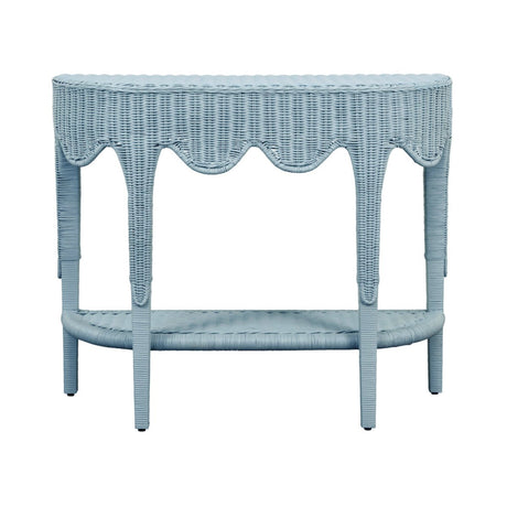 Worlds Away Paloma Light Blue Console Table at Fig Linens and Home - Front