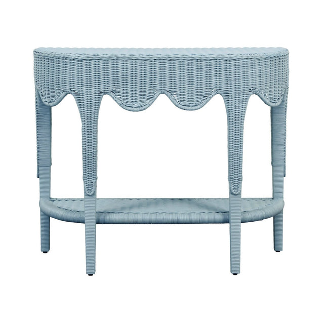 Worlds Away Paloma Light Blue Console Table at Fig Linens and Home - Front