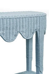 Worlds Away Paloma Light Blue Console Table at Fig Linens and Home - Detail 2