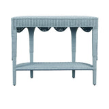 Worlds Away Paloma Light Blue Console Table at Fig Linens and Home - Back