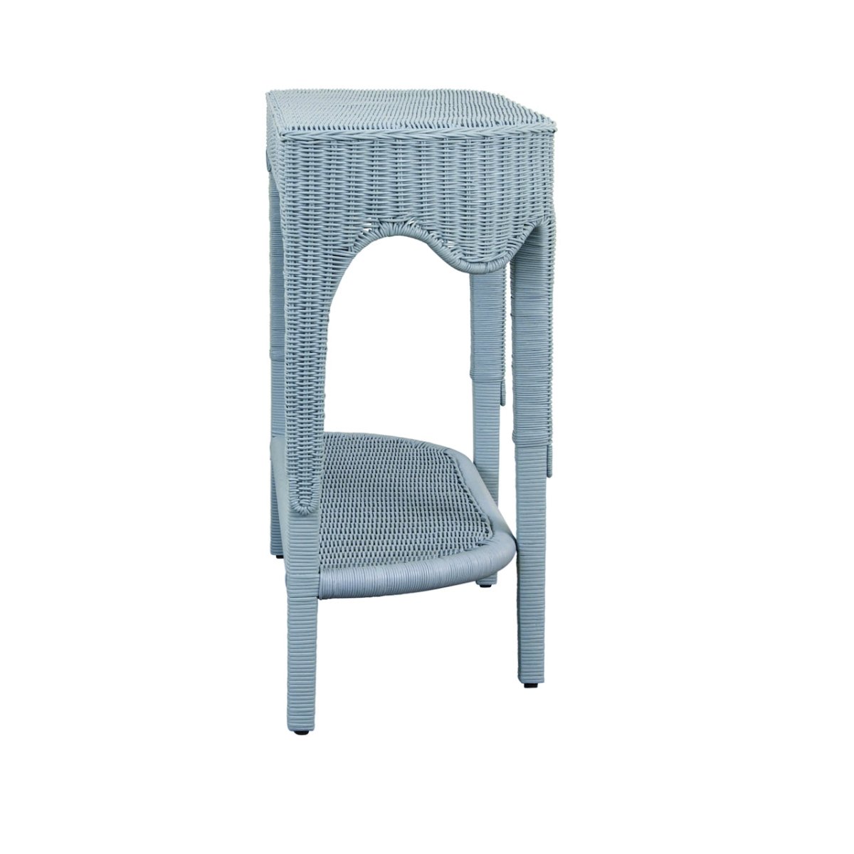 Worlds Away Paloma Light Blue Console Table at Fig Linens and Home - Side
