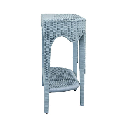 Worlds Away Paloma Light Blue Console Table at Fig Linens and Home - Side