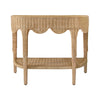 Paloma Scalloped Demi-Lune Rattan Console by Worlds Away - Front View at Fig Linens and Home
