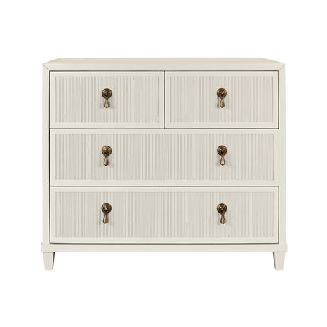 Dresser Front View - Pascal Antique White Dresser by Worlds Away at Fig Linens and Home