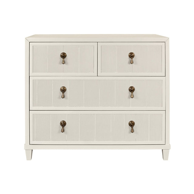 Dresser Front View - Pascal Antique White Dresser by Worlds Away at Fig Linens and Home