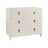 Dresser Angle View - Pascal Antique White Dresser by Worlds Away at Fig Linens and Home
