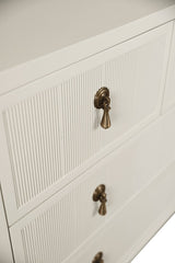 Dresser Hardware Detail - Pascal Antique White Dresser by Worlds Away at Fig Linens and Home