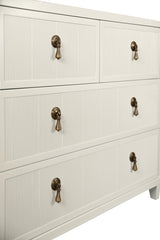 Dresser Drawers Detail - Pascal Antique White Dresser by Worlds Away at Fig Linens and Home