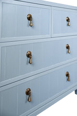 Pascal Light Blue Dresser by Worlds Away | Storage Cabinets at Fig Linens and Home - Front Detail 1