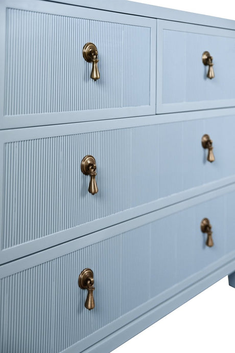 Pascal Light Blue Dresser by Worlds Away | Storage Cabinets at Fig Linens and Home - Front Detail 1
