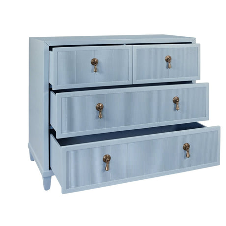 Pascal Light Blue Dresser by Worlds Away | Storage Cabinets at Fig Linens and Home - Open Drawers