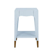 Patti Light Blue Side Table by Worlds Away at Fig Linens and Home - Front View 1