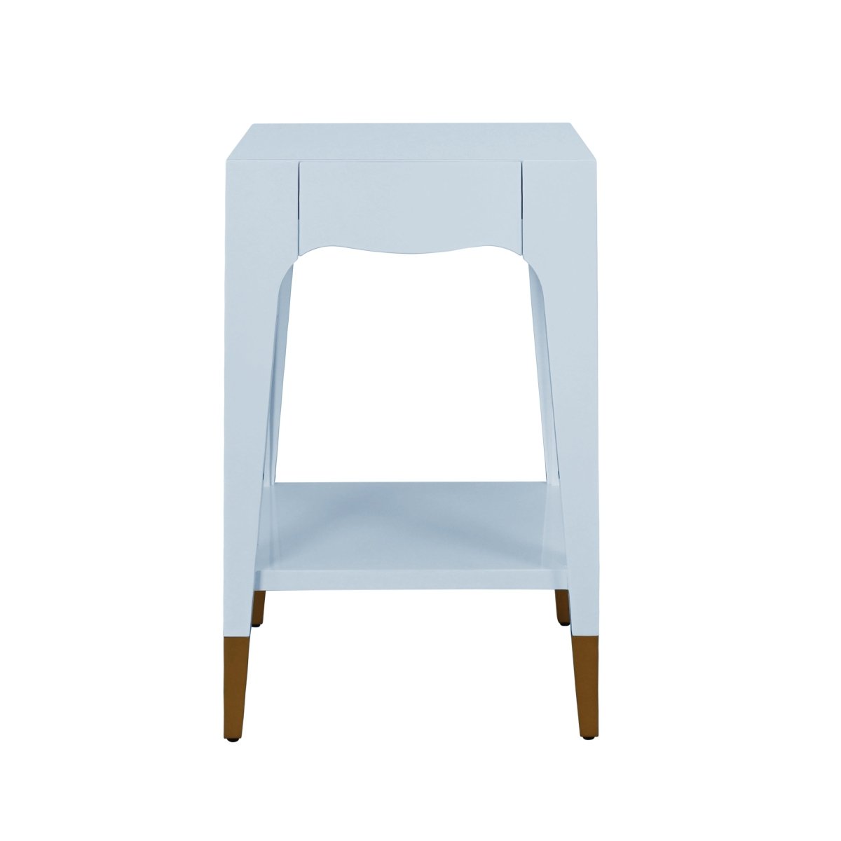 Patti Light Blue Side Table by Worlds Away at Fig Linens and Home - Front View 1