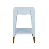 Patti Light Blue Side Table by Worlds Away at Fig Linens and Home - Front View 1