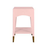 Patti Pink Side Table by Worlds Away | Petite End Table Back View at Fig Linens and Home
