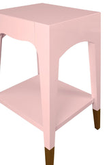 Patti Pink Side Table by Worlds Away | Petite End Table Detail View at Fig Linens and Home