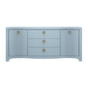 Paulina Modern Classic Light Blue Textured Linen Buffet by Worlds Away at Fig Linens and Home 1
