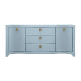 Paulina Modern Classic Light Blue Textured Linen Buffet by Worlds Away at Fig Linens and Home 1