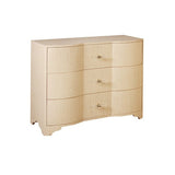Plymouth Natural Grasscloth Drawer Chest by Worlds Away - Angle View - Fig Linens and Home