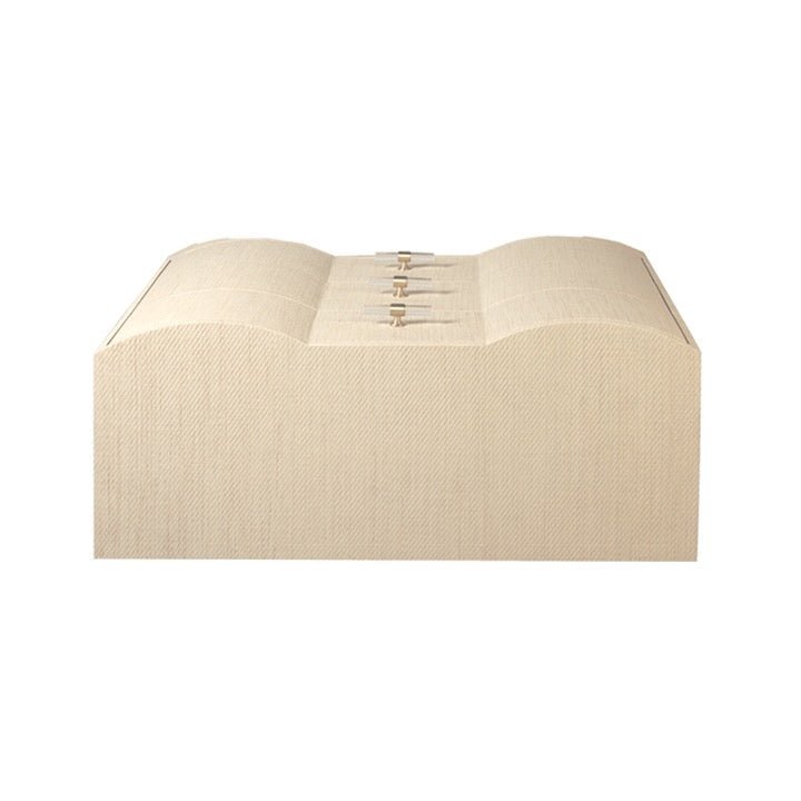 Plymouth Natural Grasscloth Drawer Chest by Worlds Away - Top View - Fig Linens and Home