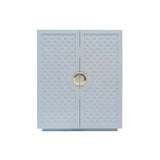 Worlds Away Poppy Light Blue Cabinet at Fig Linens and Home for Dorm, Guest Suite or Home Theatre 1