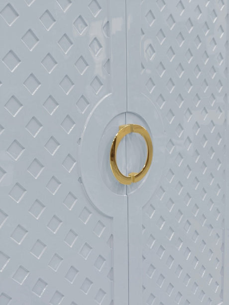 Worlds Away Poppy Light Blue Cabinet at Fig Linens and Home for Dorm, Guest Suite or Home Theatre 4