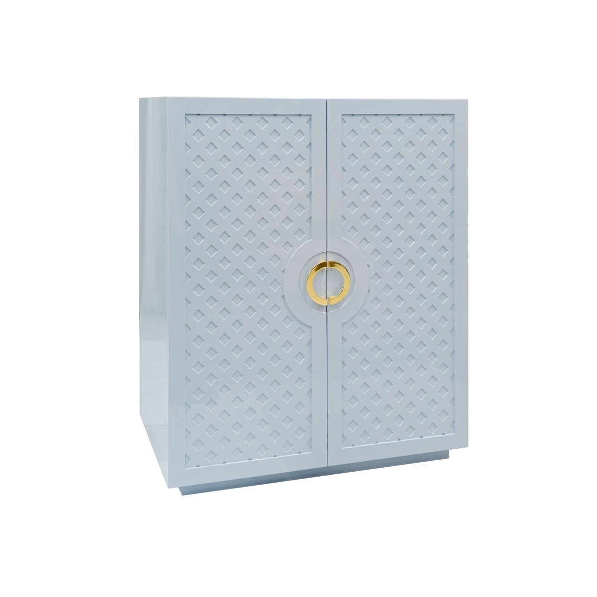 Worlds Away Poppy Light Blue Cabinet at Fig Linens and Home for Dorm, Guest Suite or Home Theatre 3